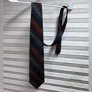 Striped Multicolor Silk Woven Tie